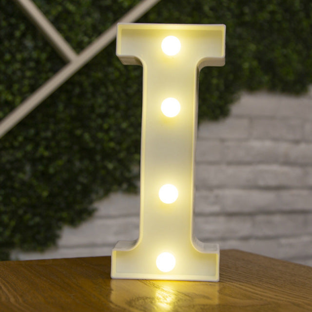 Alphabet Letter LED Lights Luminous Number Lamp Decor  Battery Night Light for home Wedding Birthday Christmas party Decoration