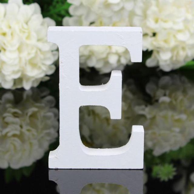 1pc Diy Freestanding Wood Wooden Letters White Alphabet Wedding Birthday Party Home Decorations Personalised Name Design QQLIFE